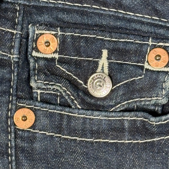 True‎ Religion Womens Bootcut Jeans Dark Wash Size 29 Actual 31x32 - Picture 5 of 16